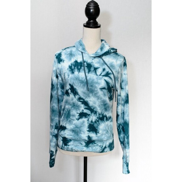 Athleta Sundown Tie Dye Hoodie Sweatshirt, Dark Surf Teal SIZE XS - Picture 1 of 9